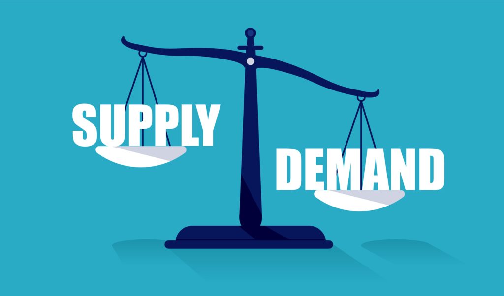 an image demonstrating the concept of supply and demand