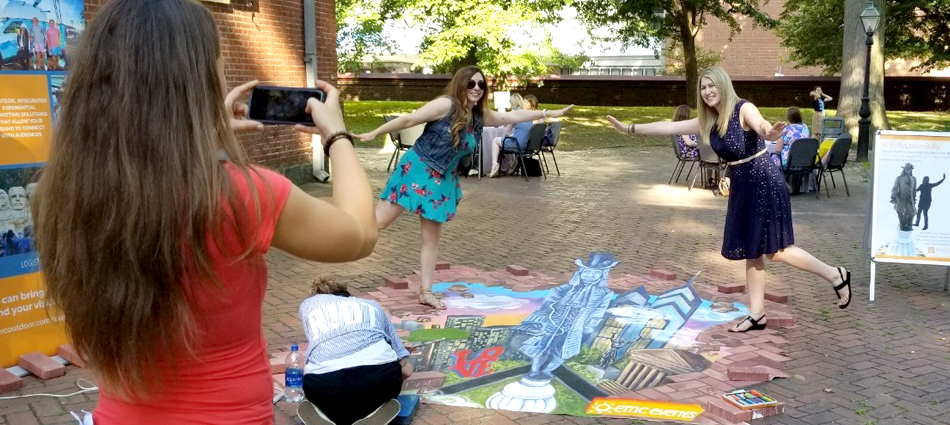 3-D Chalk Art Illustrates Experiential & Social Integration