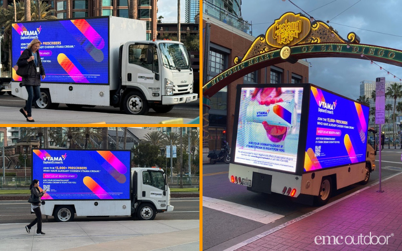 Digital mobile billboard in San Diego 