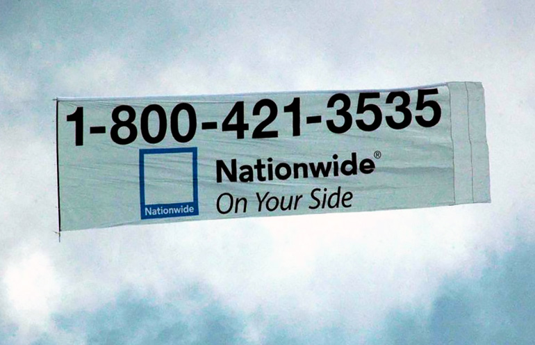 Aerial Ad Banner for Nationwide Insurance