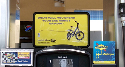 Gas Station advertising for Best Buy