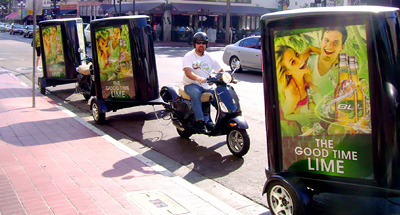 Scooter Advertising for Bud Light Lime