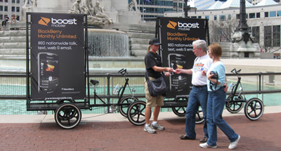 Bike Display Advertising for Boost Mobile