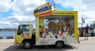 Wrapped Vehicle Advertising for Weetabix