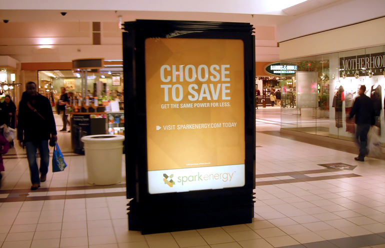 Image of mall advertising in the Philadelphia market