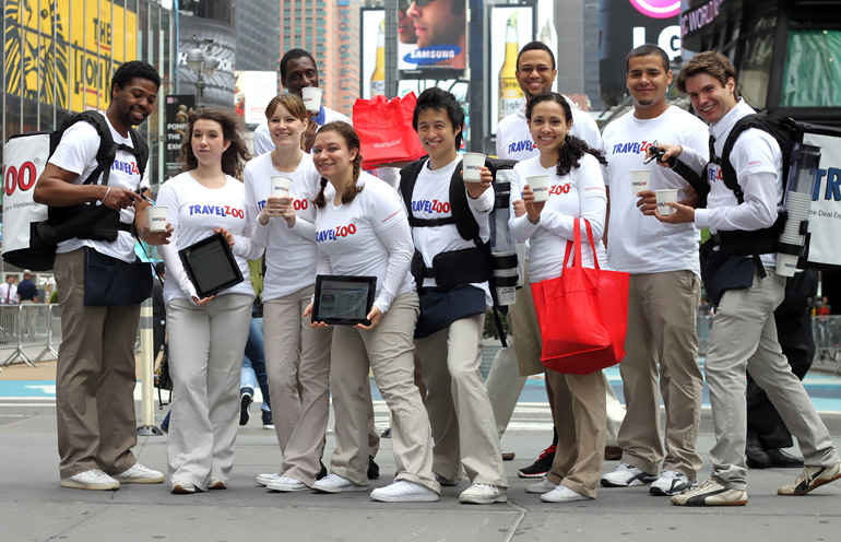 Image of a street team in Times Square