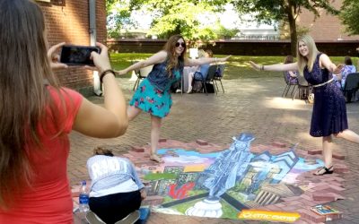 3-D Chalk Art Illustrates Experiential & Social Integration