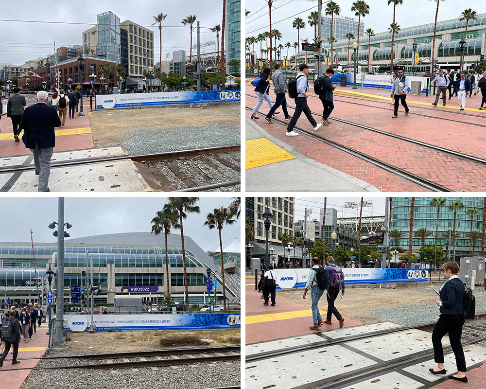 images of banners used as trade show media