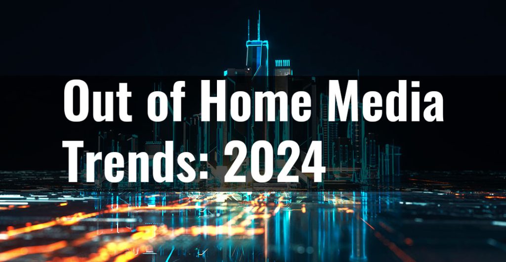 image of a futuristic city - highlighting the topic of Out of Home media trends for 2024