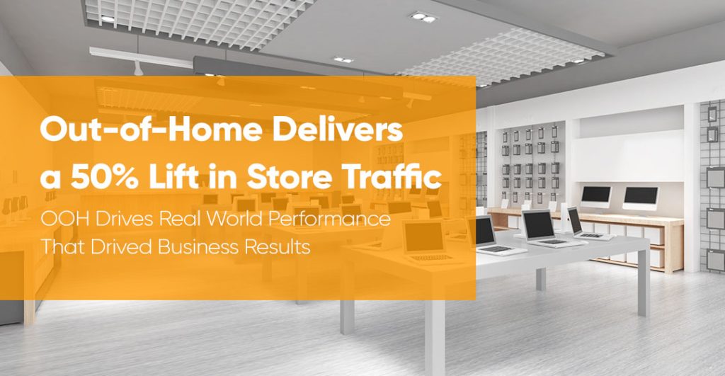 an image of a store with a caption explaining Out-of-home media