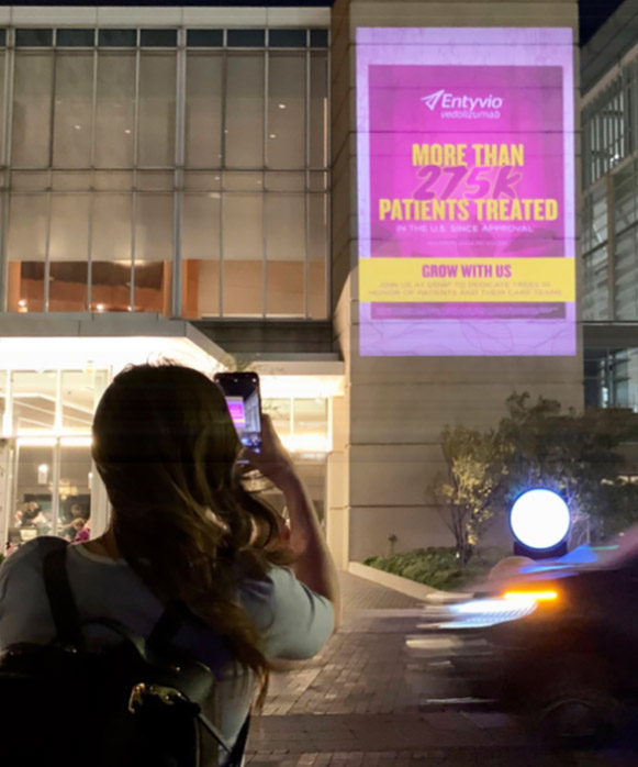 an image of projection media for a professional conference